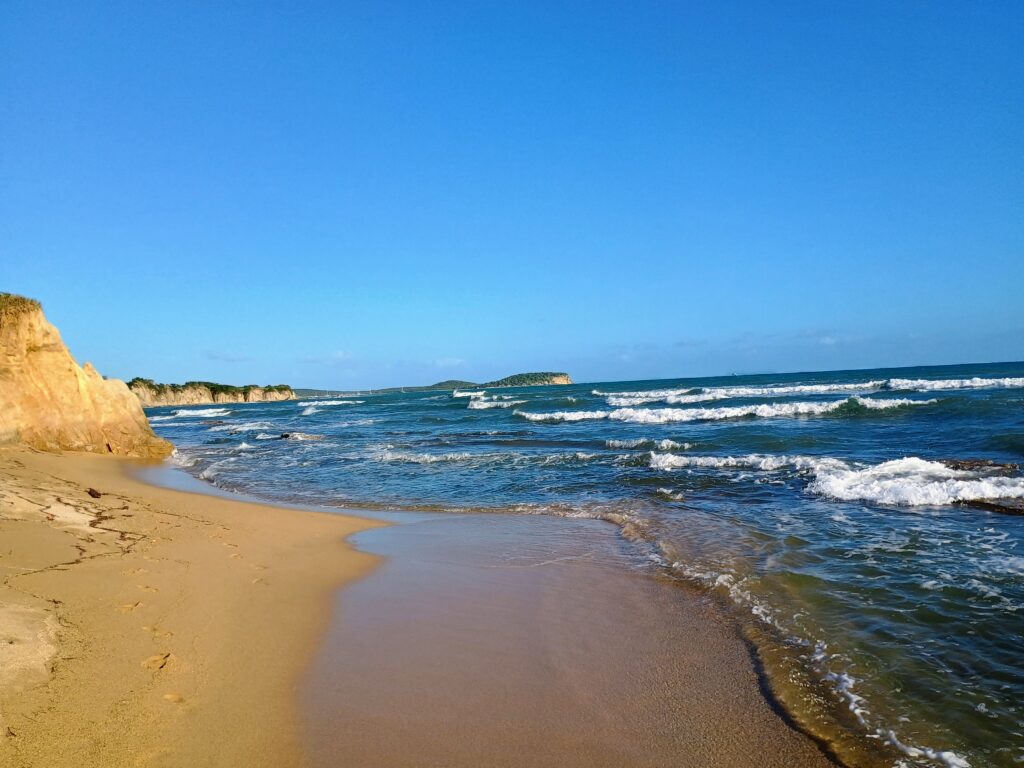 Looking toward Esperanza from a beach on the south side of Vieques